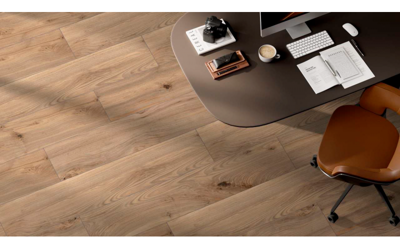 Керамогранит Vitra VividWood Светлый дуб Матовый R10А рельефный 20x120