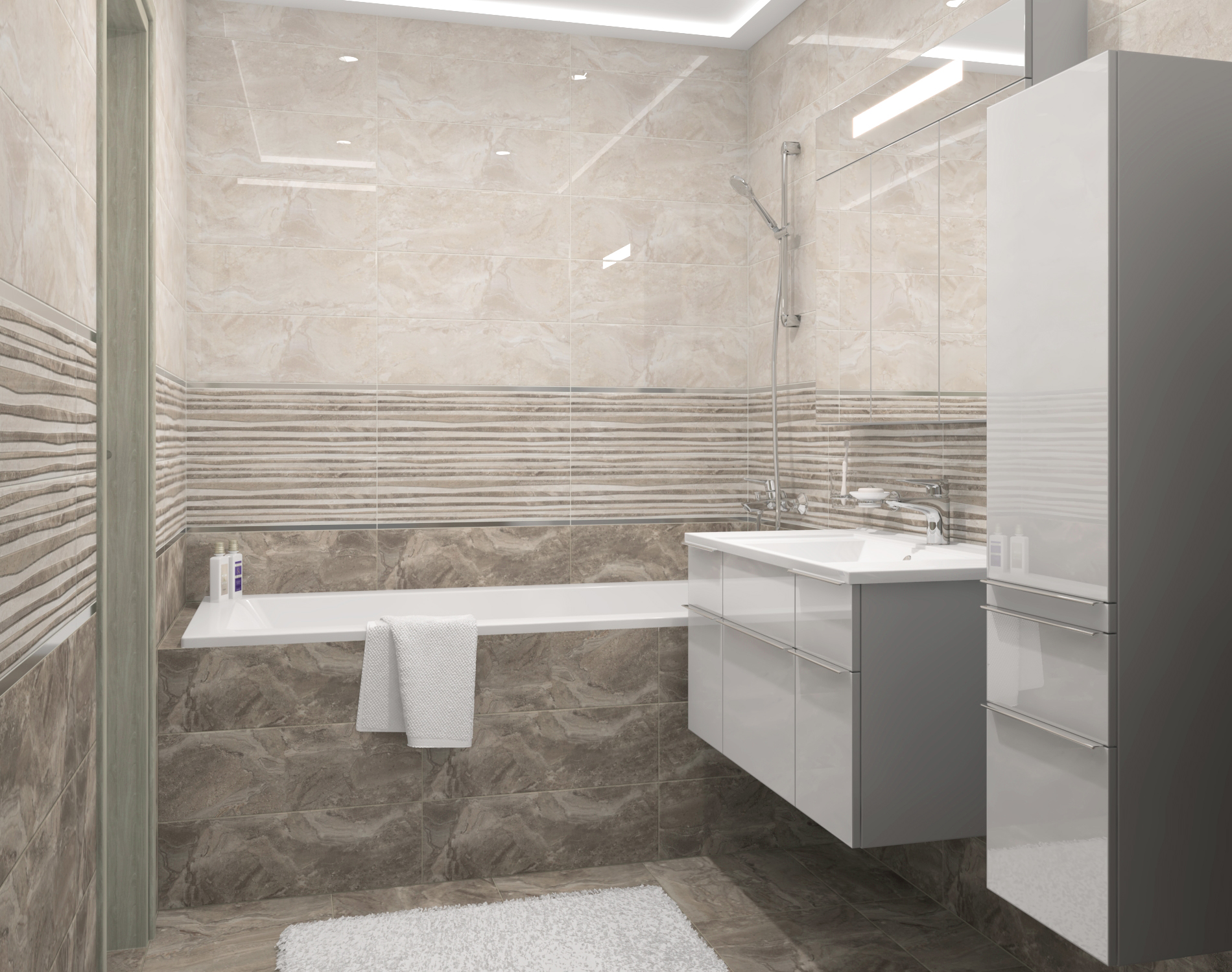 Мозаика Laparet Polaris серый 30x30 глянцевый