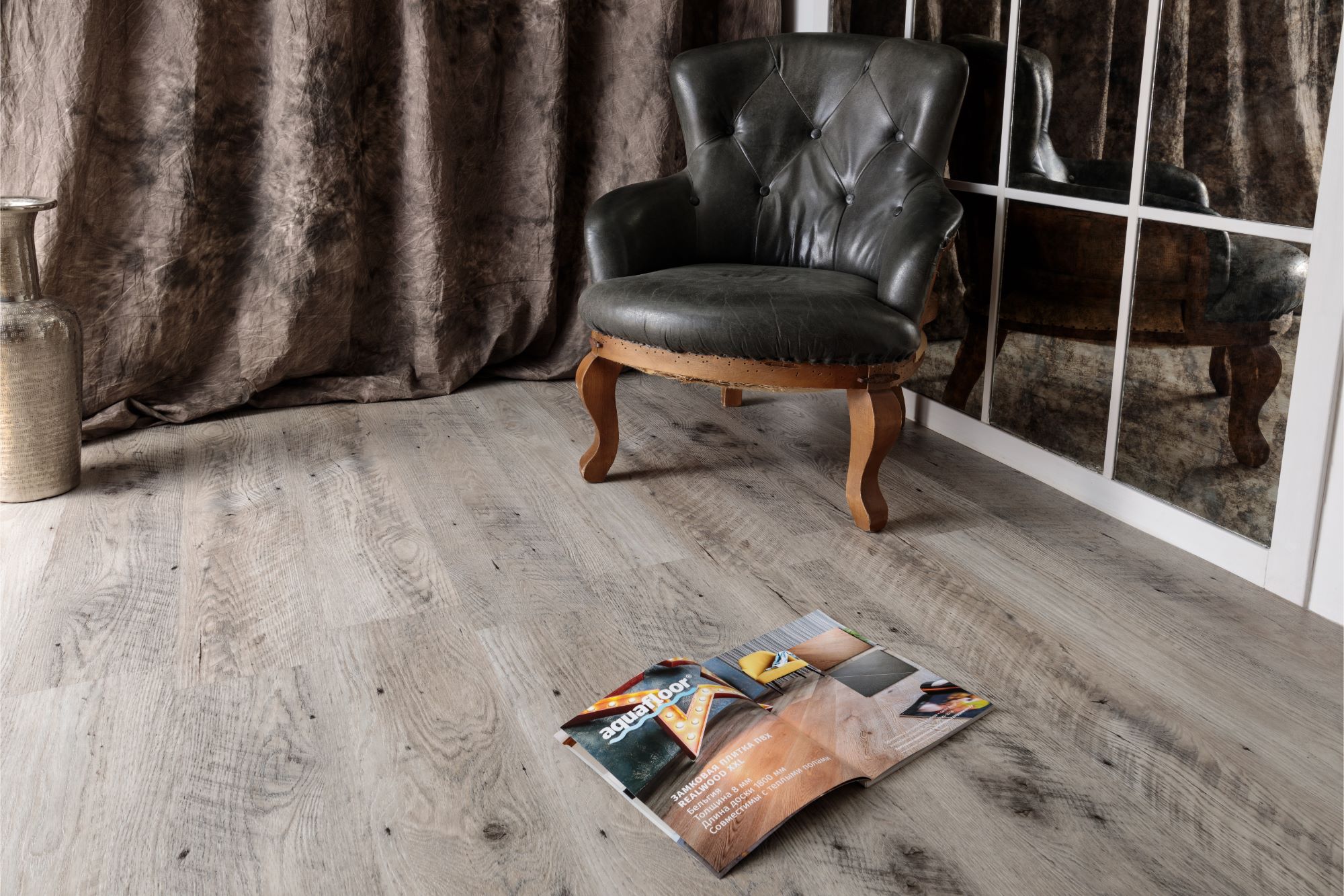 Кварцвиниловая плитка Aqua Floor Nano AF3215N 1221x180 Дуб Светлый замковый кварц винил напольный