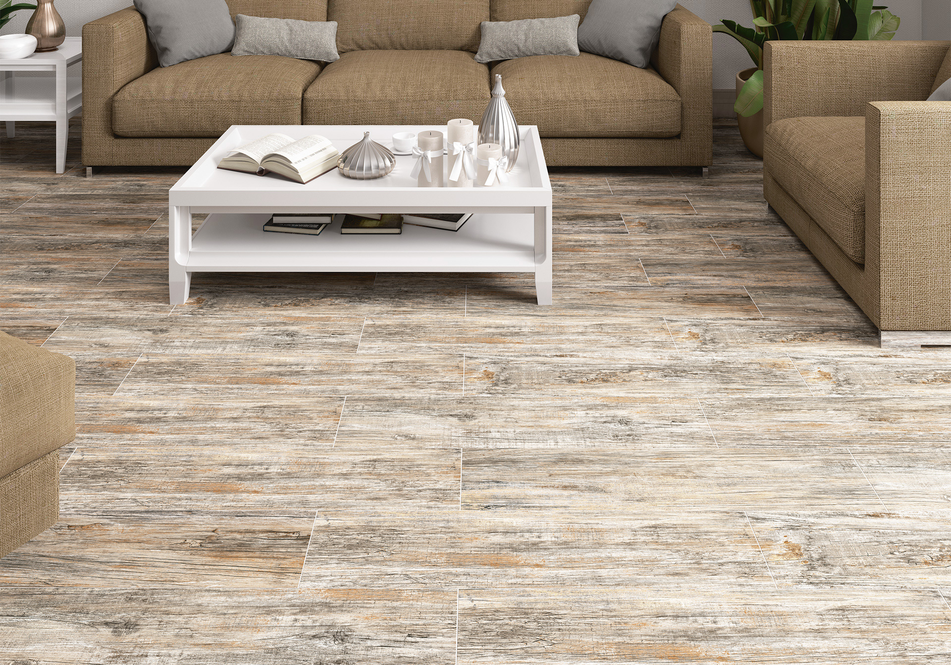 Керамогранит Alma Ceramica Гринда GFA92GRN00R бежевый 20x90