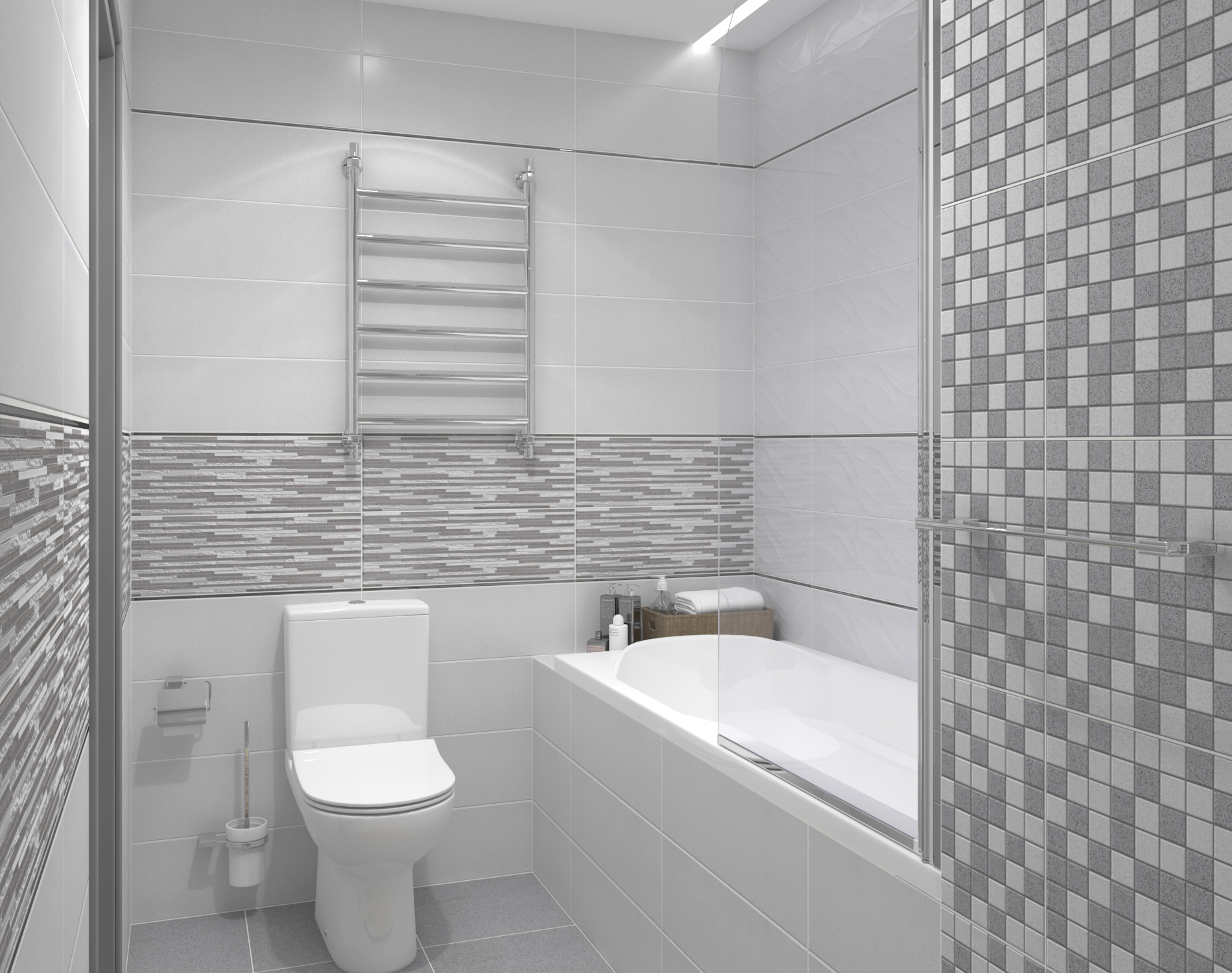 Декор (17-10-06-489) Laparet Vega серый рельеф 20x60 матовый