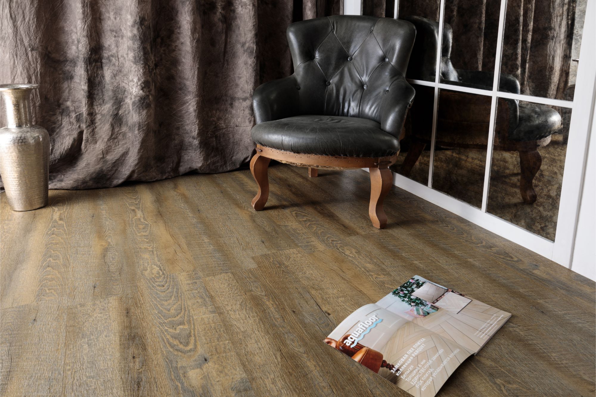 Кварцвиниловая плитка Aqua Floor Nano AF3215N 1221x180 Дуб Светлый замковый кварц винил напольный