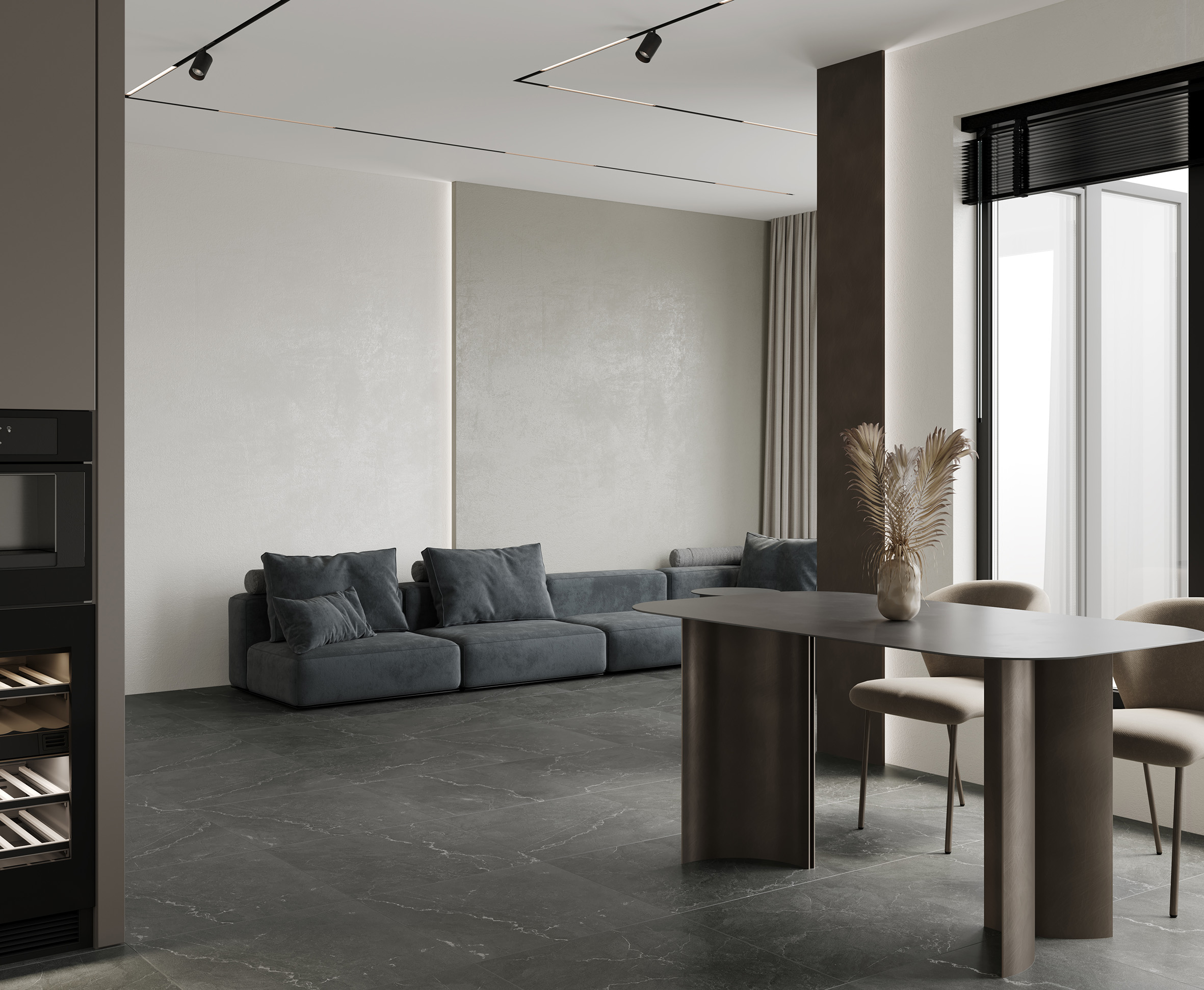 Керамогранит Laparet Leda Black 60x120 глянцевый