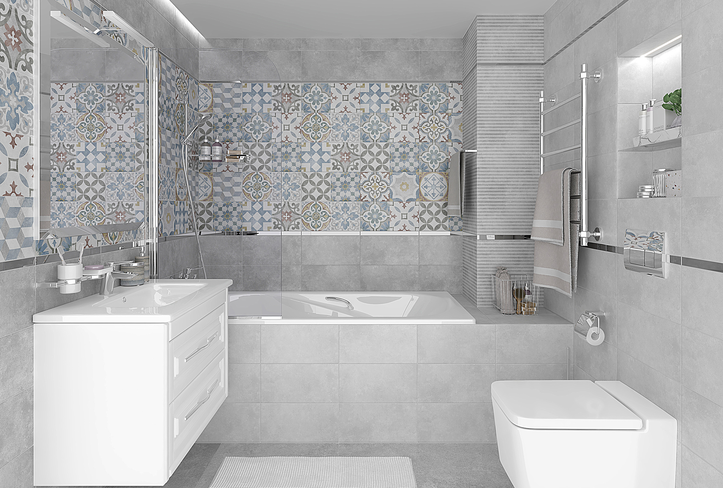 Керамическая плитка (08-00-06-2455) Laparet Atlas серый 20x40 матовый