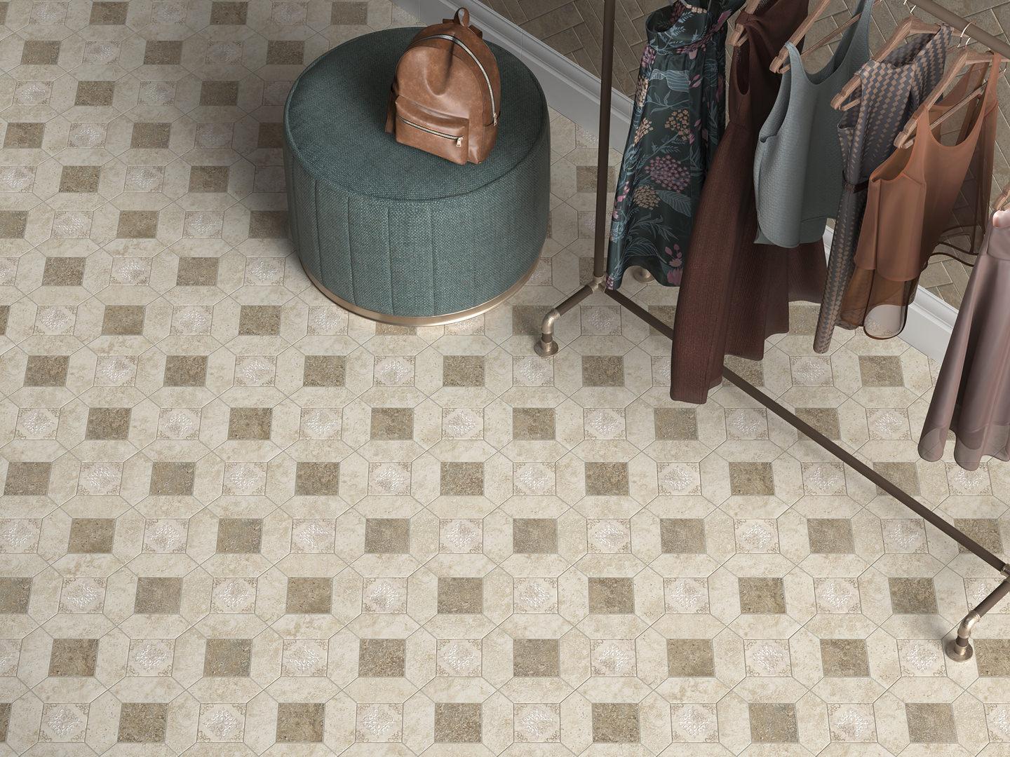 Вставка Kerama Marazzi OS\A127\1327 Декор Брюссель 1 матовая 9,8x9,8