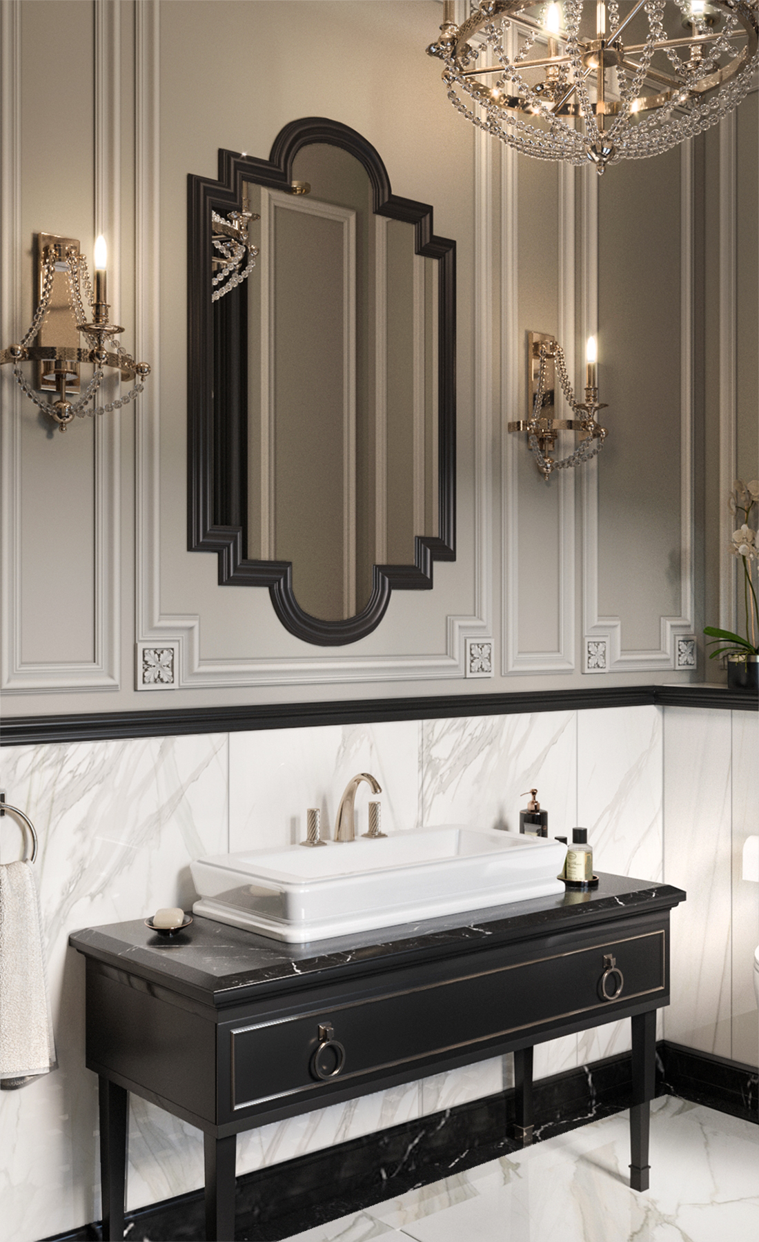 Керамогранит Азарио Calacatta Gold 60x120 Carving H18004002G белый