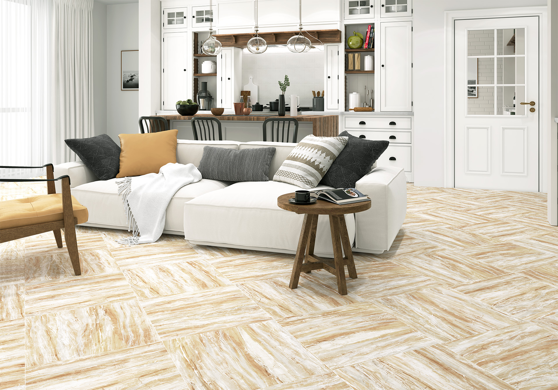 Керамогранит Alma Ceramica Денвер GFU04DNV66L голубой 60x60