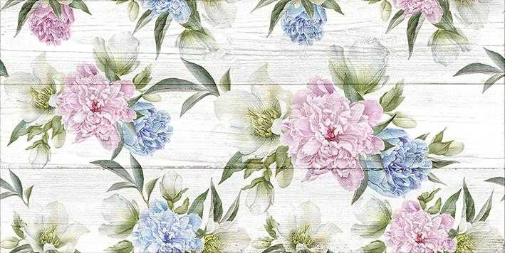 Декор (08-00-01-2672) Laparet Land белый узор 20x40 матовый