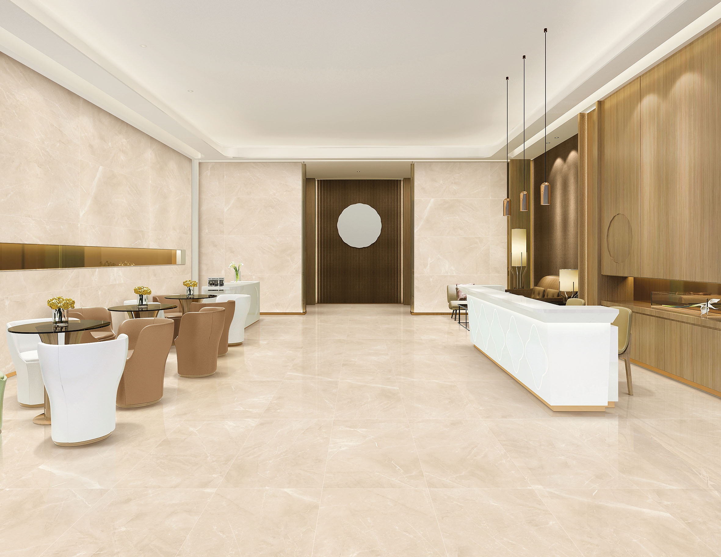 Плитка керамогранитная Laparet Elegant Armani Crema 60x120 см полированная