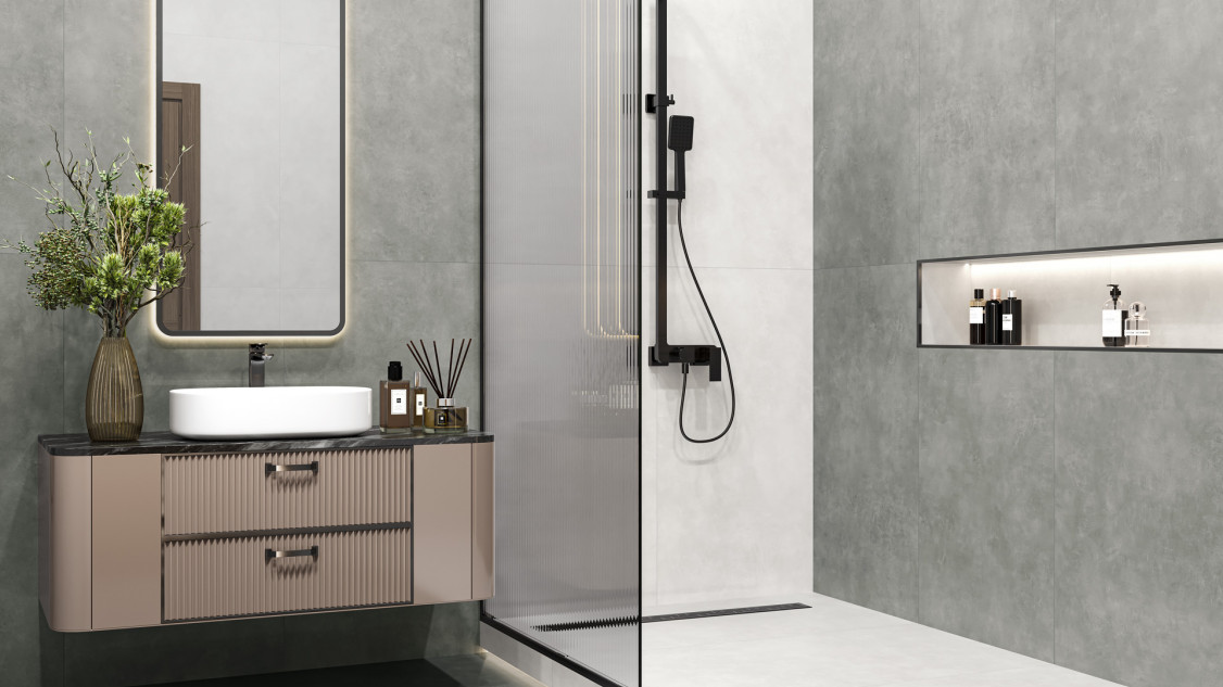 Керамическая плитка Alma Ceramica Мурал TWU3090MUR40R коричневый 30x90