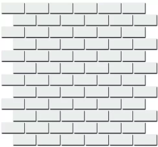 Декор Kerama Marazzi 191\001T Декор Турнон белый мозаичный матовый 30x32