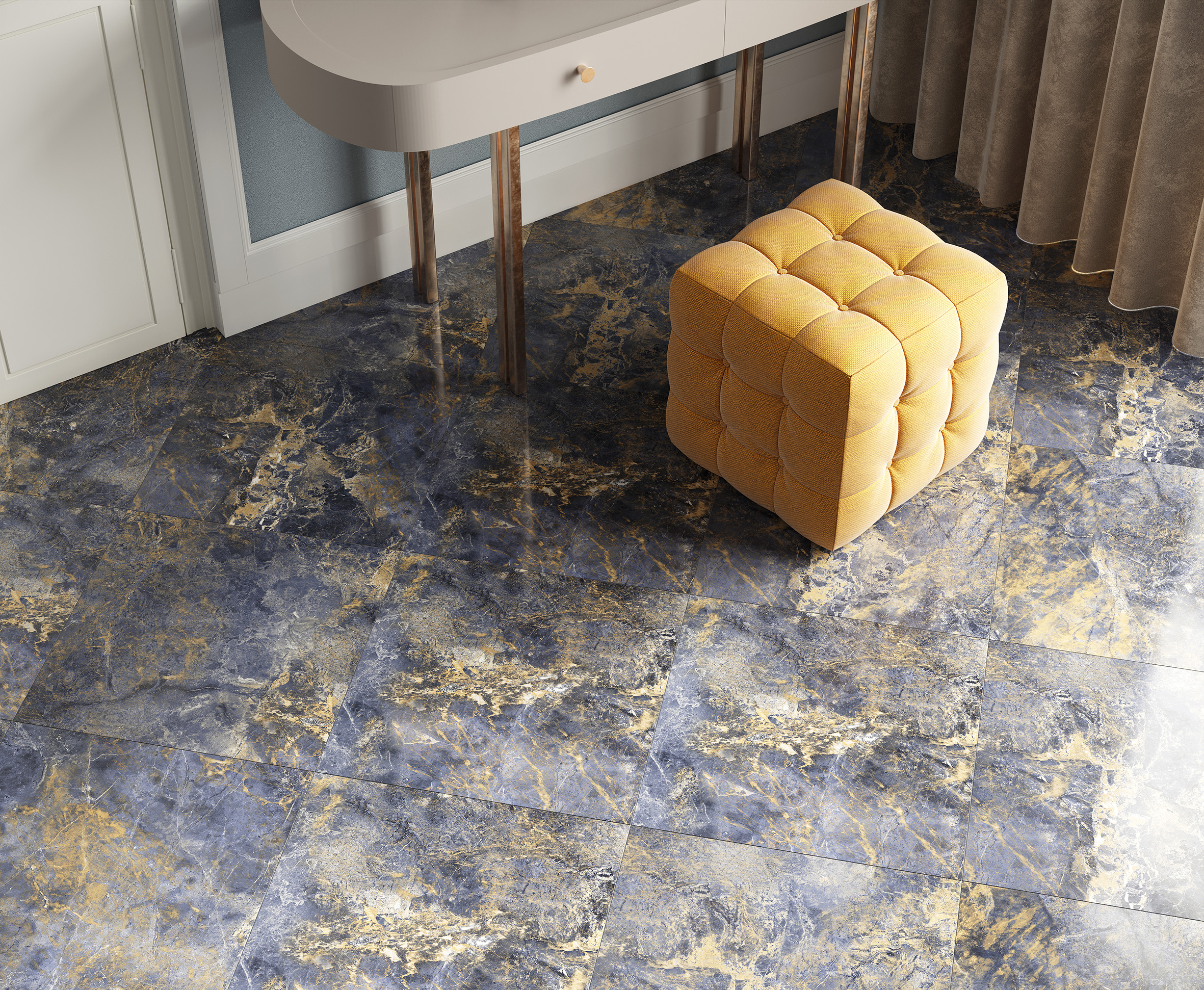 Керамогранит Laparet Krazzy Blue 60x60 полированный