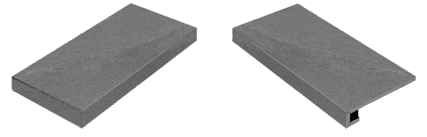 Ступень угловая левая Italon Contempora Carbon 33x120