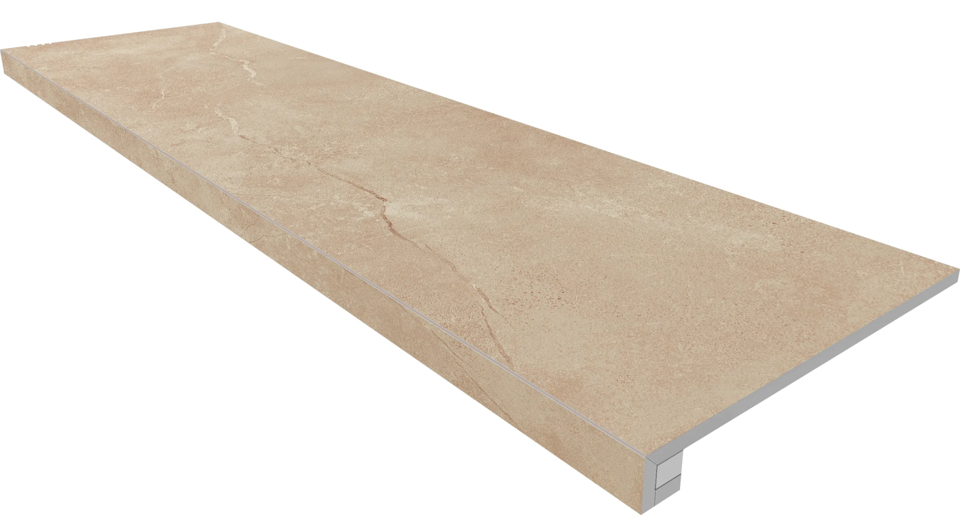 Комплект Estima MM01 Ametis Magmas Beige (Ступень 33x120 непол. прямоугол. бортик без насечек + Подступенок 14,5x120)
