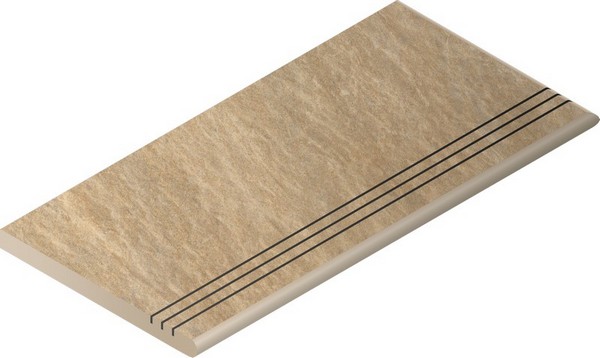 Ступень Италон Дистрикт Сэнд закругленная Грип правая 620040000038 бежевый 30x60