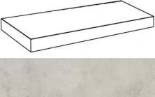 Ступень угловая левая Italon Millennium Silver 33x60