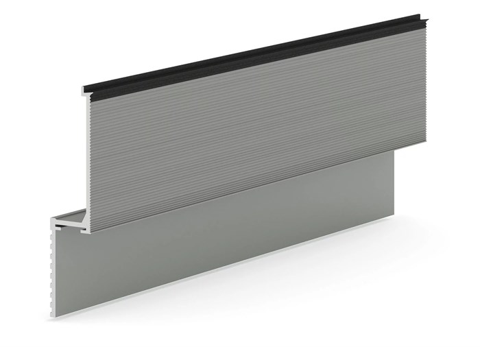 Теневая рейка micro 3М скрытый наличник Laconistiq черный МУАР RAL9005 краска только на лиц. части 96,5x15,7x3000мм