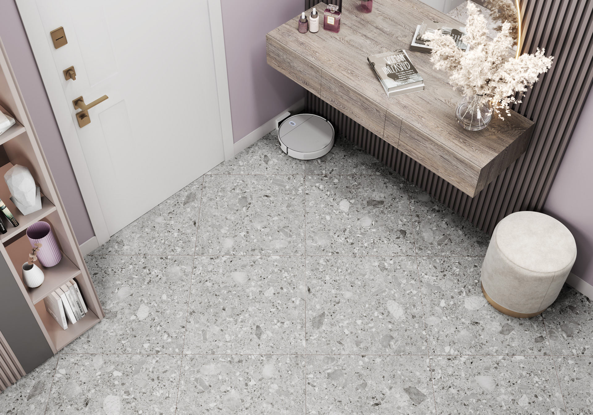 Керамогранит Alma Ceramica Холли GFU60120HOL70R серый 60x120