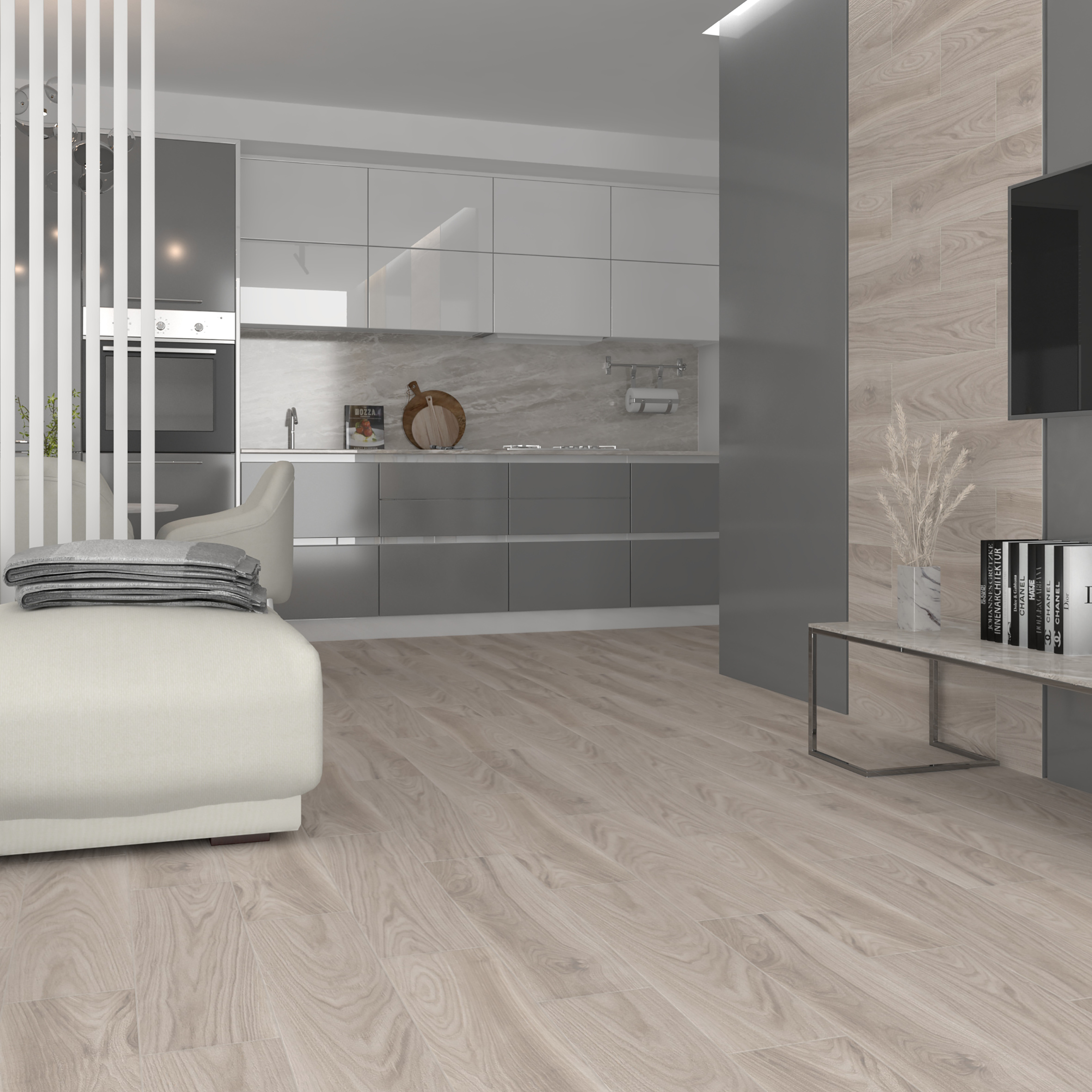 Керамогранит (SG707990R) Laparet Albero светло-бежевый 20x80 матовый