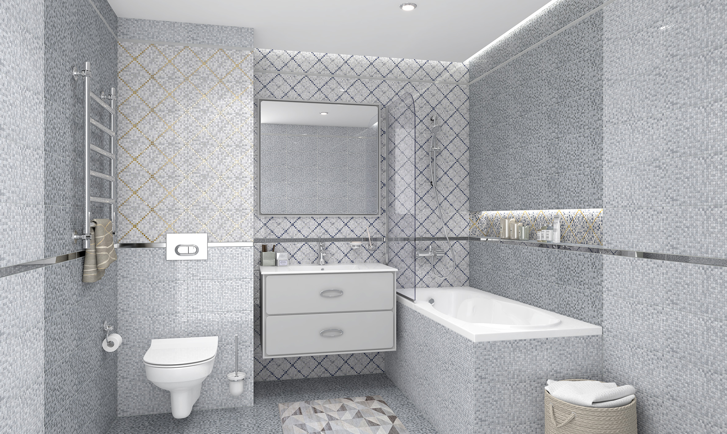 Керамическая плитка (08-30-11-1369) Laparet Arte бежевый 20x40 глянцевый