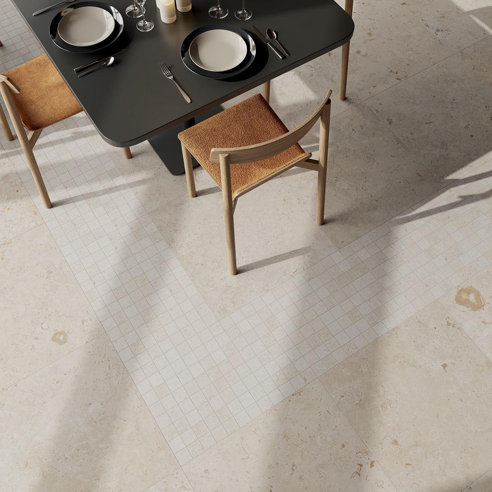 Мозаика Керама Марацци DD205220\MM Про Лаймстоун серый матовый мозаичный 30х30