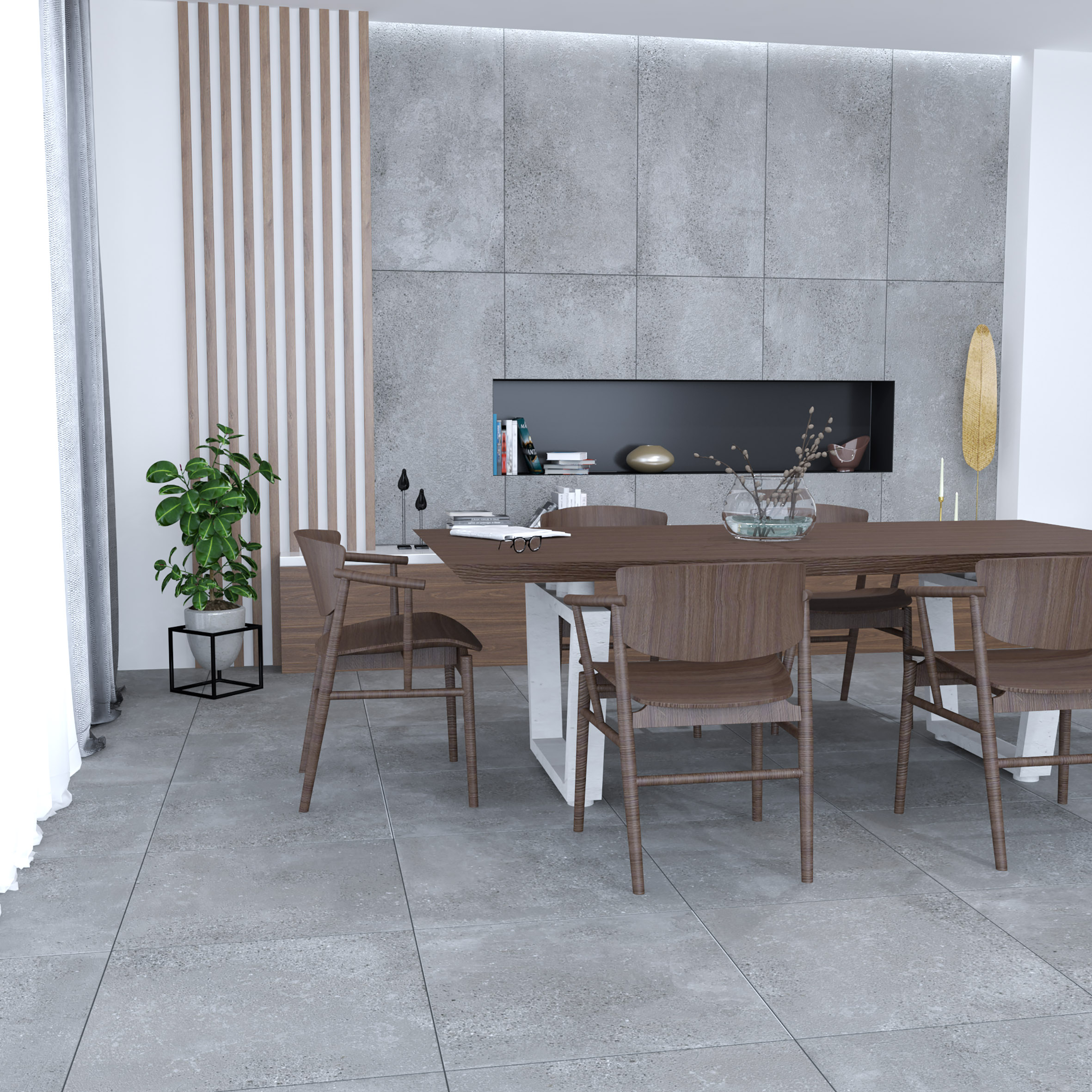 Керамогранит Laparet Tiffany графитовый 60x120 матовый