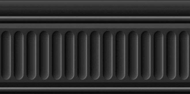 Бордюр Kerama Marazzi 19049\3F Бланше черный структурированный 9,9x20