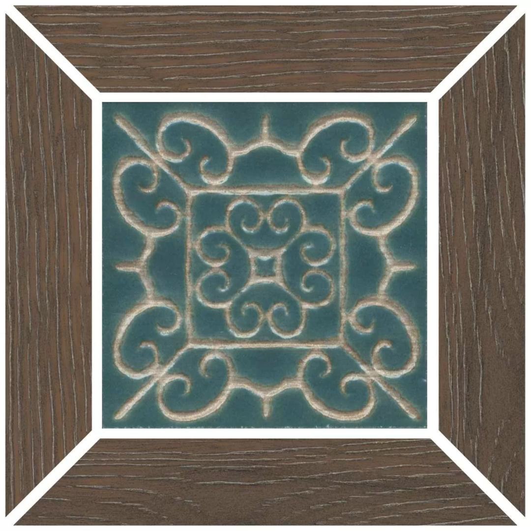 Вставка Kerama Marazzi ID154 Тровазо наборный коричневый темный матовый 13x13