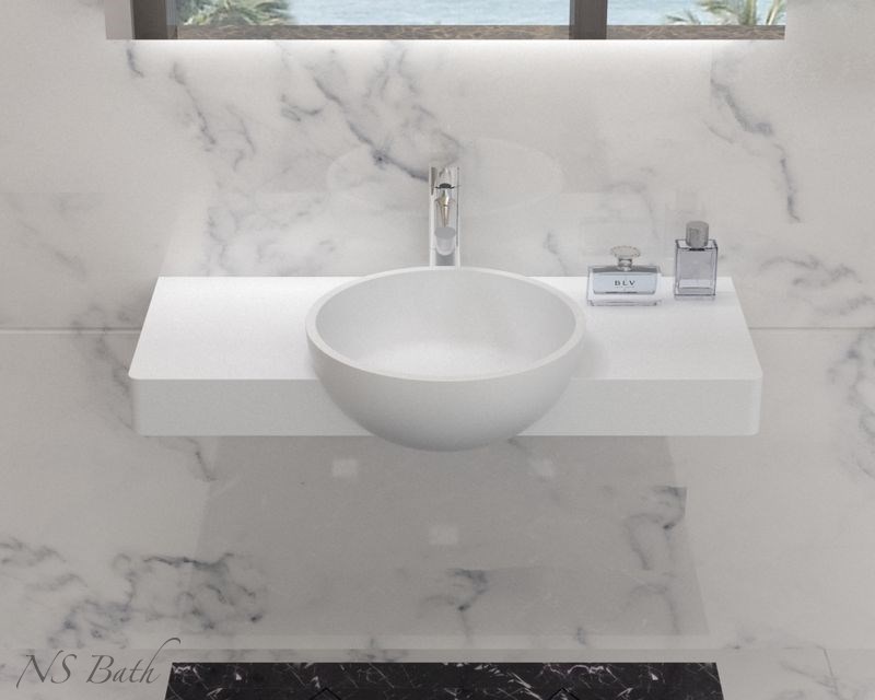 Раковина из искусственного камня NSBath NSS-9052 глянцевая/матовая