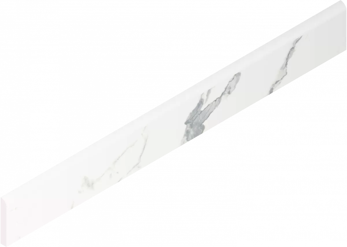Плинтус Италон Стелларис Статуарио Уайт 610130007449 белый 7.2x60