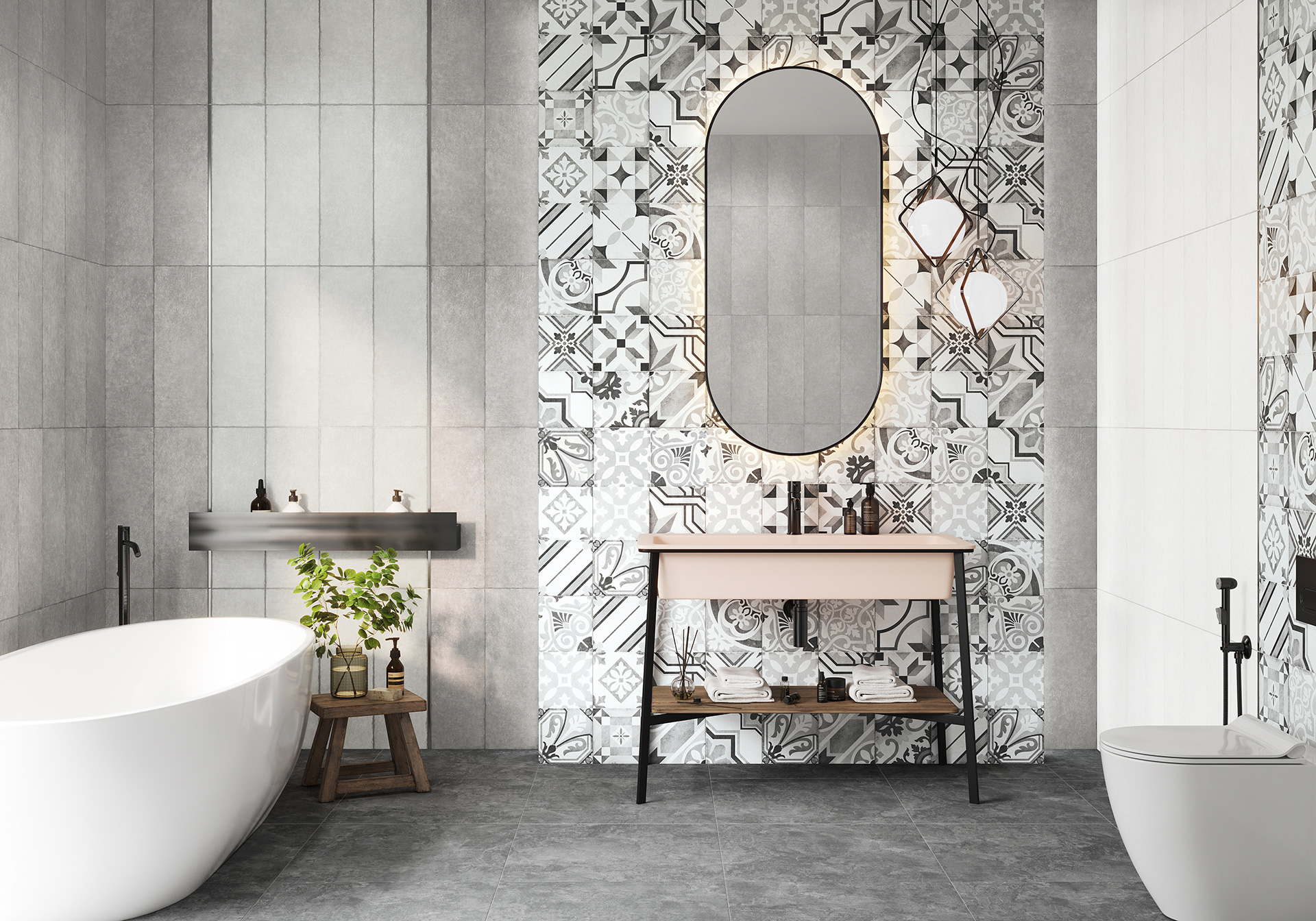 Керамическая плитка Alma Ceramica Коста Рика TWA11COR014 разноцветный 20x60