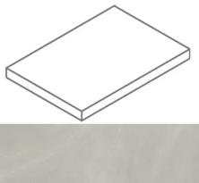 Ступень угловая левая Italon Континуум Сильвер 33x160