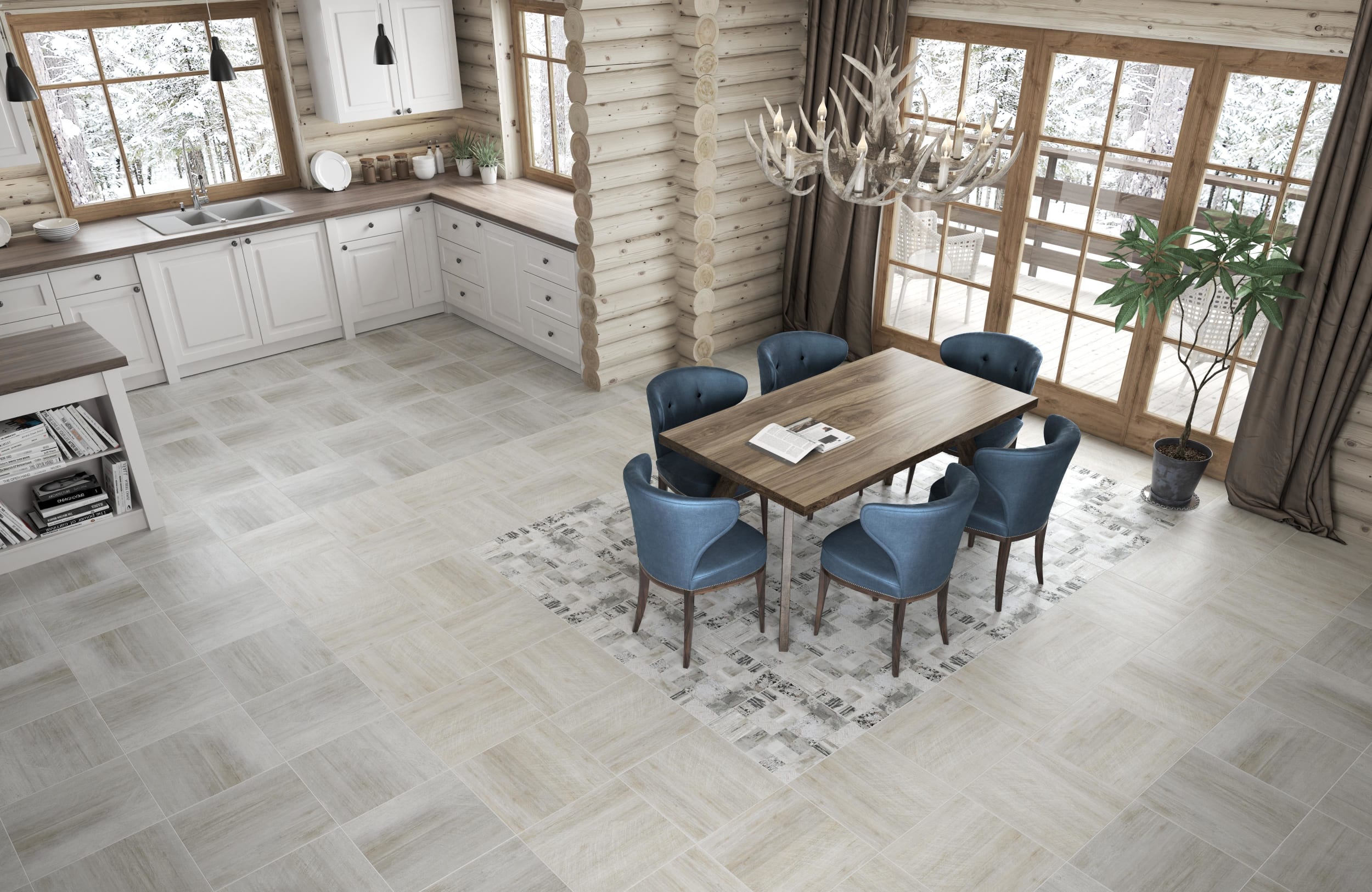 Декор Lasselsberger Айриш 6046-0372 серый 45x45