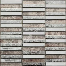 Мозаика NSmosaic MS-621 метал стекло серый 28.8x29.8
