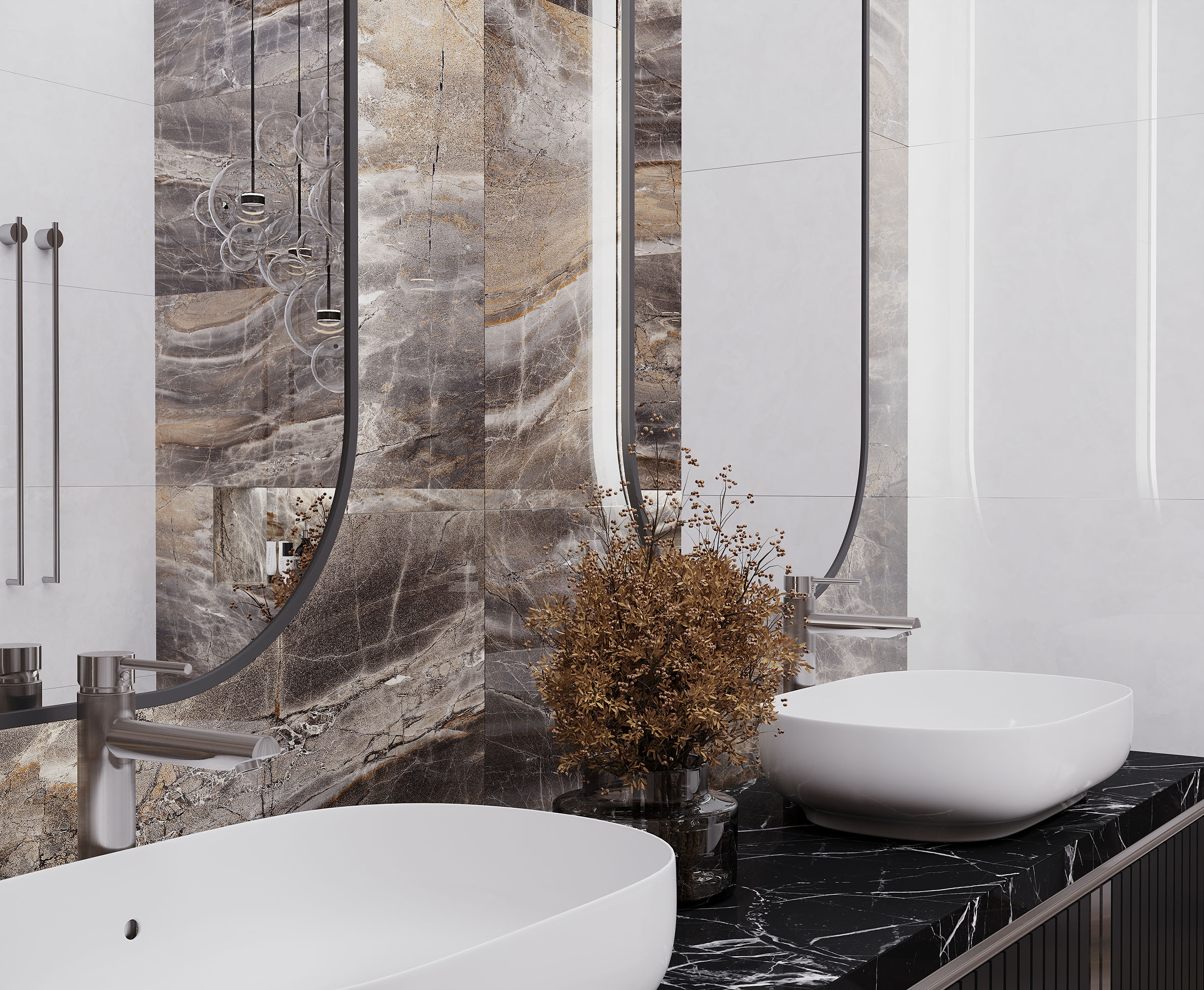 Плитка керамогранитная Laparet Electra Brown 60x120 см полированная