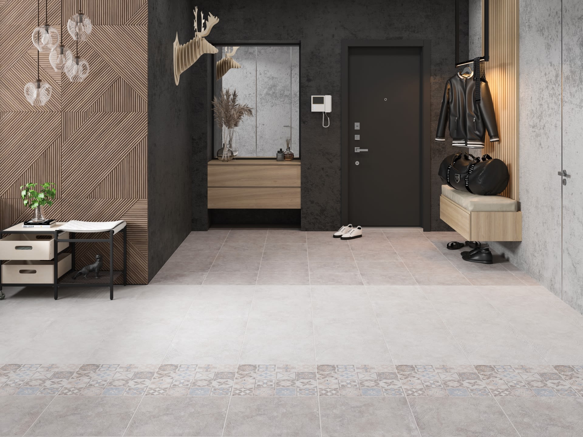 Декор Lasselsberger Македония 6046-0394 серый 45x45