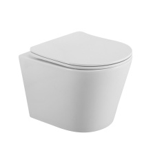 Унитаз подвесной безободковый BelBagno Flay-R BB053CHR/SC с крышкой-сиденьем микролифт