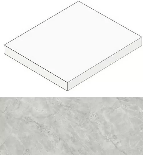 Ступень угловая Marvel Grey Cloud Scalino Angolare Lappato AGJQ 37.5x37.5