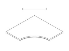 Бортик угловой закругленный Italon Everstone X2 Desert 60x60