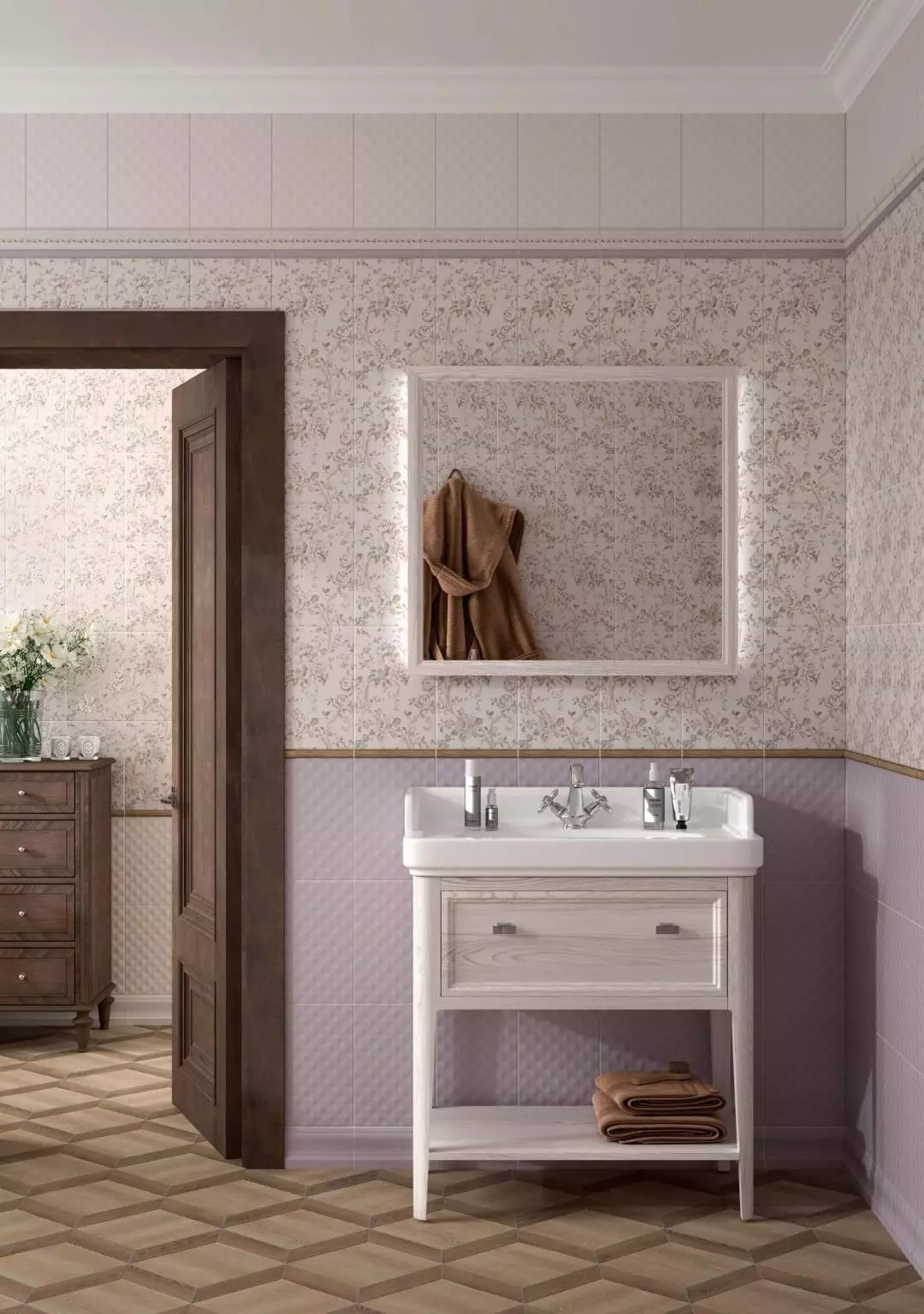 Керамическая плитка Kerama Marazzi 8336 Турати зеленый светлый структура 20x30