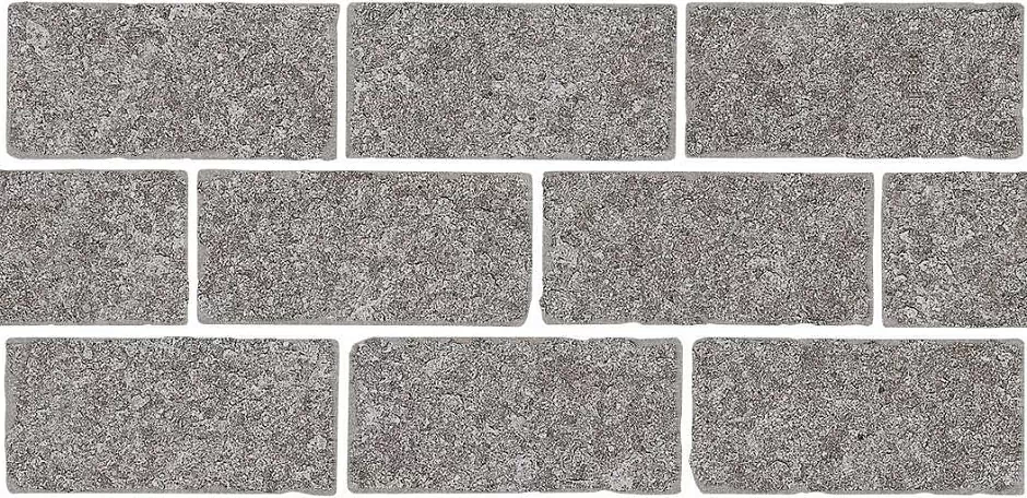 Бордюр BR025T Роверелла пепельный мозаичный 14.7х34.5