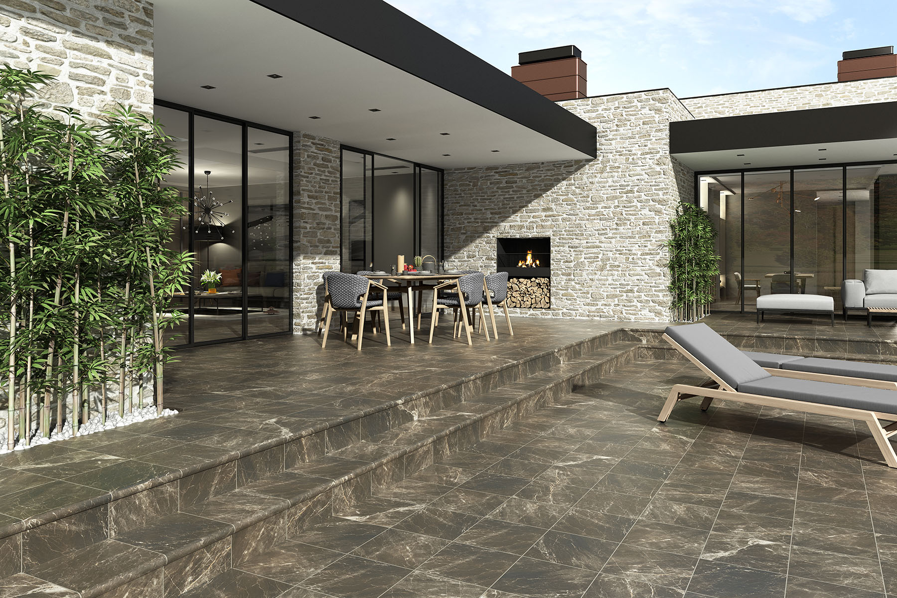 Ступень Эксагрэс Cartabon Nevada Emperador 33x33 коричневый