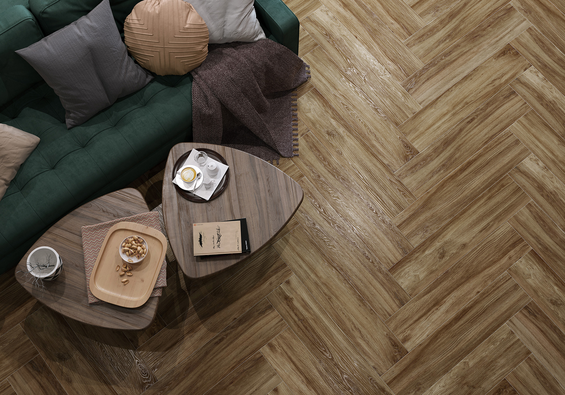 Керамогранит Alma Ceramica Санрэй GFA92SNR44R коричневый 20x90