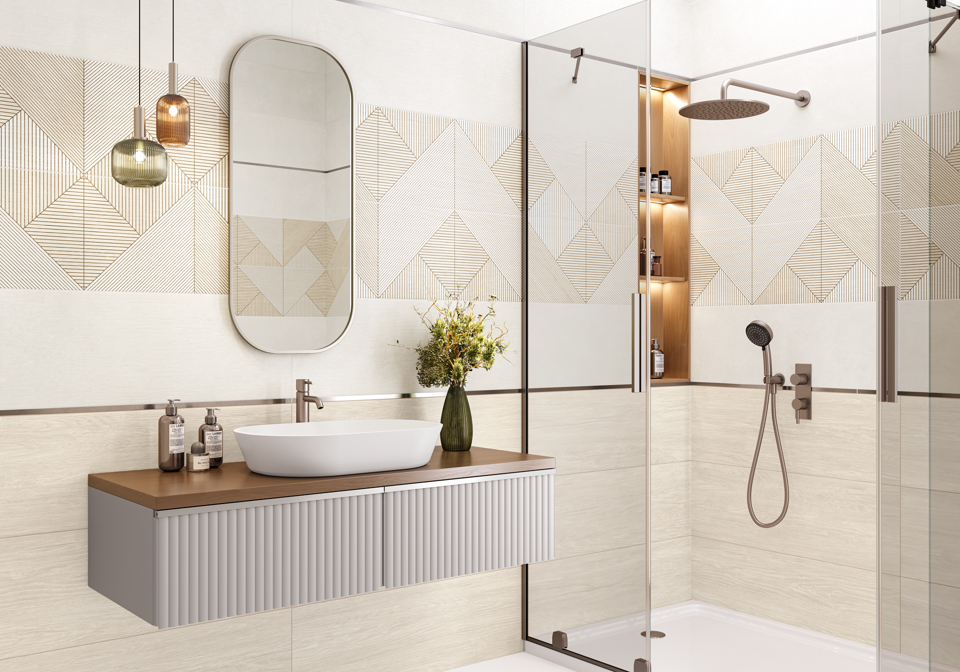 Керамическая плитка Alma Ceramica Патио TWU3090PAT07R белый 30x90