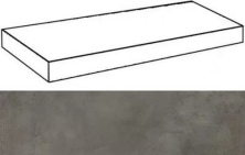 Ступень угловая левая Italon Millennium Black 33x60