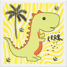 Декор Kerama Marazzi OP\A226\5009 Динозаврики 1 матовый 20x20