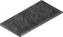 Ступень Italon Материя X2 Титанио 120 закругленная грип правая 620040000205 черный 30x120