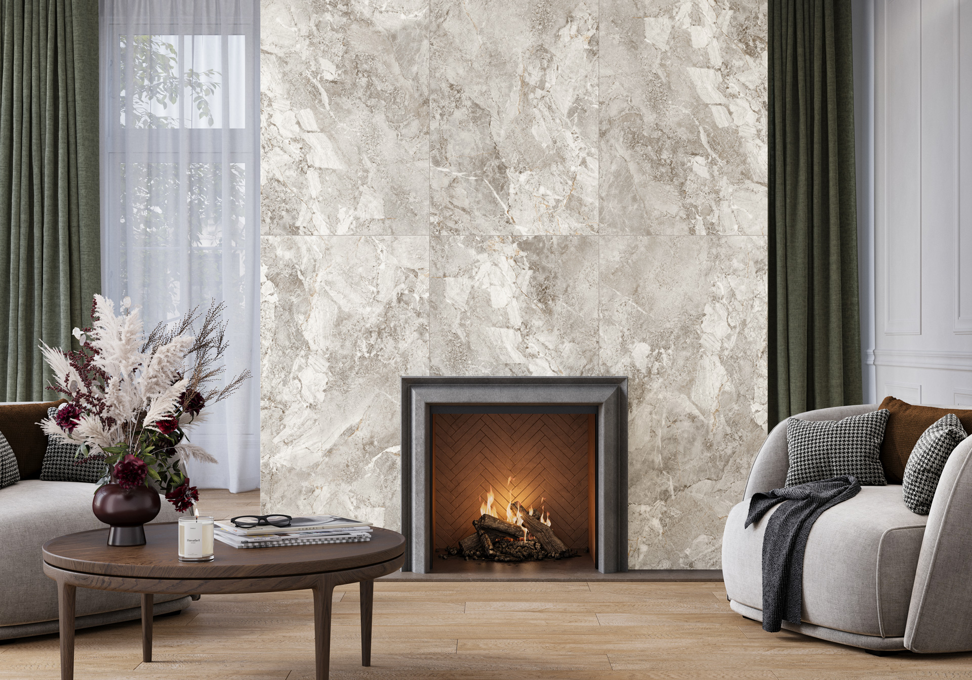 Керамогранит Alma Ceramica Рок Лайн GFU6060RKL07R серый 60x60