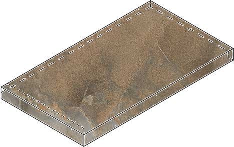 Ступень угловая левая Italon Magnetique Х2 Dark X2 33x60