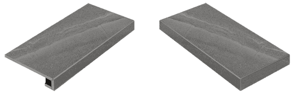 Ступень угловая правая Italon Contempora Carbon 33x60